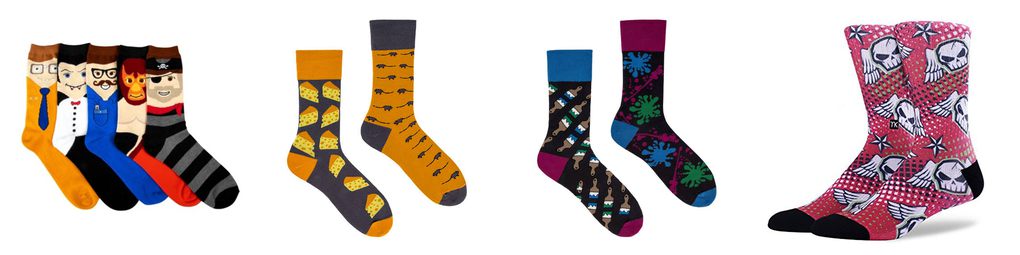 mens crazy colored socks